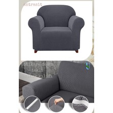 UY STYLE Likrali Tekli Koltuk Kılıfı ,esnekli Lastikli Koltuk Örtüsü Pitikare Desen Tek Kişilik