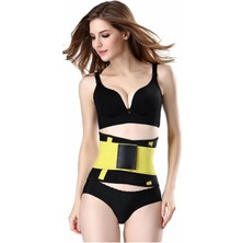 Renklime Hot Belt Termal Sauna Kemer Unisex Terletme Korsesi (Sarı-Siyah)