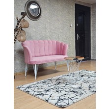 Sevinç Mobilya Ikili Beyaz Boyalı Tel Ayak Papatya Çay Seti Koltuk Takımı , Balkon, Salon, Ofis, Cafe Koltuk Takımı