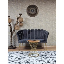 Sevinç Mobilya Ikili Papatya Çay Seti Koltuk  Gold Sivriltme Ayak, Balkon, Salon, Ofis, Koltuk Takımı, Ikili Berjer