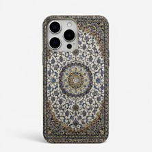 Zawa iPhone 15 Pro Max Uyumlu El Yapımı Kilim Desenli Dokuma Kumaş Telefon Kılıfı - Halı Motifli Kapak