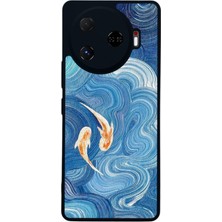 Scaleta Case Camon 30 Pro Uyumlu Okyanus Tasarımlı Glossy Mat Siyah Silikon Telefon Kılıfı