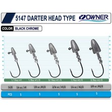Owner 5147 Darter Head Type 5.4 gr Jig Head 1/0