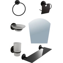 Tesitay Ortanca 5 Li Ayna Seti Siyah Renk