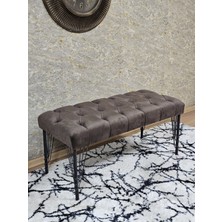 Sevinç Mobilya Siyah Boyalı Tel Ayaklı 90 cm Puf Bench - Puf - Bench - Kasalı Oturak - Oturak - Yatak Ucu Puf