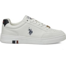 U.s. Polo Assn. Noah 6fx Beyaz Erkek Sneaker PU/DERI Malzeme ile Düz Taban Tasarımı