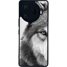 Scaleta Case Camon 30 Pro Uyumlu Bozkurt Tasarımlı Glossy Mat Siyah Silikon Telefon Kılıfı