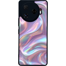 Scaleta Case Camon 30 Pro Uyumlu Hologram Tasarımlı Glossy Mat Siyah Silikon Telefon Kılıfı