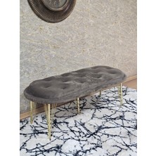 Sevinç Mobilya Ufo Oturak Bench - Gold Kaplama Telli Ayak - Oturak - Bench - Puf - Yatak Ucu Pufu