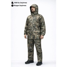 Savage Alt Üst Takım Yağmurluk - Avcı Yağmurluk - Orman Desenli - %100 Su Geçirmez