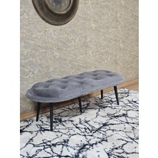 Sevinç Mobilya Ufo Oturak Bench - Siyah Boyalı Sivriltme Ayak - Oturak - Bench - Puf - Yatak Ucu Pufu