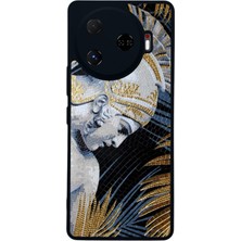 Scaleta Case Camon 30 Pro Uyumlu Mozaik Tasarımlı Glossy Mat Siyah Silikon Telefon Kılıfı