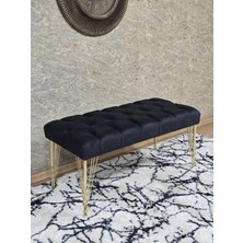 Sevinç Mobilya Gold Tel Ayaklı 90 cm Puf Bench - Puf - Bench - Kasalı Oturak - Oturak - Yatak Ucu Puf