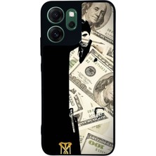 Scaleta Case Reno 14F Uyumlu Scarface Tony Montana Tasarımlı Glossy Mat Siyah Silikon Telefon Kılıfı