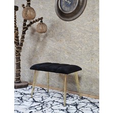 Sevinç Mobilya Metal Gold Tel Ayaklı 60 cm Puf Bench - Puf - Bench - Oturak - Mutfak Oturağı - Antre Oturağı