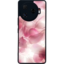 Scaleta Case Camon 30 Pro Uyumlu Solo Çiçek Tasarımlı Glossy Mat Siyah Silikon Telefon Kılıfı