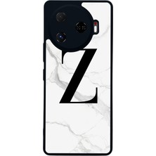 Scaleta Case Camon 30 Pro Uyumlu Z Harfli Tasarımlı Glossy Mat Siyah Silikon Telefon Kılıfı