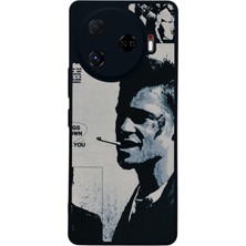 Scaleta Case Camon 30 Pro Uyumlu Fight Club Tasarımlı Glossy Mat Siyah Silikon Telefon Kılıfı