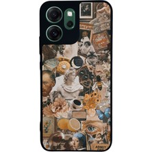 Scaleta Case Reno 14F Uyumlu Tarih Tasarımlı Glossy Mat Siyah Silikon Telefon Kılıfı