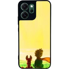 Scaleta Case Reno 14F Uyumlu Küçük Prens Tasarımlı Glossy Mat Siyah Silikon Telefon Kılıfı