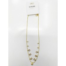 Rays 0141 Damla Figürlü Kararmaz Çelik Kolye Gold