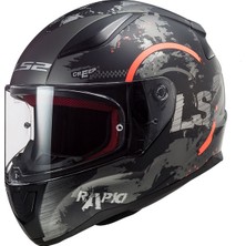 Ls2 Rapıd Cırcle Mat Tıtanıum-Turuncu Kask