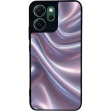 Scaleta Case Reno 14F Uyumlu Hologram Tasarımlı Glossy Mat Siyah Silikon Telefon Kılıfı