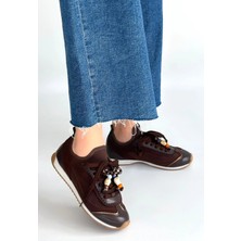 Veralya Riaf Kahverengi Cilt Bağcıklı Spor Ayakkabı