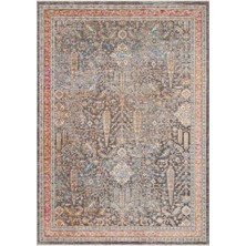 Akbel Halı Sofıa SOF 01 Multy - Etnik Renkli El Dokuma Uşak Halı Desenlerine Sahip Makine Halısı