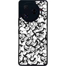 Scaleta Case Camon 30 Pro Uyumlu Panda Tasarımlı Glossy Mat Siyah Silikon Telefon Kılıfı