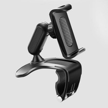 Özgürce Dikiz Aynası ve Güneşlik Uyumlu 360 Döner Araç Telefon Tutucu