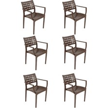 Norino Mandella Cafe Koltuk (6 Adet) Kahverengi