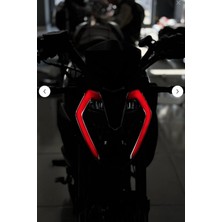 Banxtre Benelli 125S ve Rks RK125-S Uyumlu Kırmızı Renk  Far Tasarım Filmi Sticker Etiket