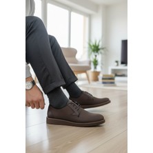 Enoch Erkek Smart Casual Bağcıklı Ayakkabı - Tekstüre Üst Yüzeyli ve Esnek Hafif Tabanlı Klasık Ayakkabı
