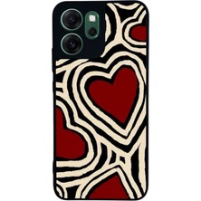 Scaleta Case Reno 14F Uyumlu Kalp Tasarımlı Glossy Mat Siyah Silikon Telefon Kılıfı