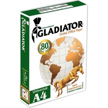 Gladiator A4 Fotokopi Kağıdı 80GR 5 Paket (2500 Yaprak) (1 Koli)