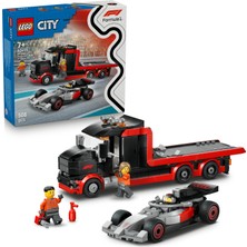 LEGO City Audi F1® Yarış Arabalı F1® Sergileme Kamyonu 60493 – 7 Yaş Üzeri Için Minifigür Içeren Oyuncak Yapım Seti (508 Parça)