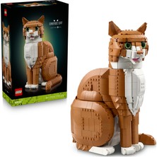 LEGO Ideas Turuncu Kedi 21376 - Yetişkinler Için Yeşil Veya Kahverengi Göz Seçenekleri Olan Hayvan Model Yapım Seti (1755 Parça)