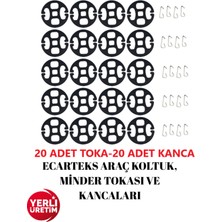 Özgürce Konforlu Oto Koltuk Minder Bağlantı Tokası ve Kancası Seti