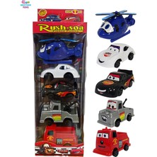 Brother Toys Cars Şimşek Mcqueen 5'li Sürtmeli Araba Seti Mater Itfaiye