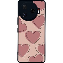 Scaleta Case Camon 30 Pro Uyumlu Kalp Tasarımlı Glossy Mat Siyah Silikon Telefon Kılıfı