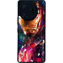 Scaleta Case Camon 30 Pro Uyumlu Iron Man Tasarımlı Glossy Mat Siyah Silikon Telefon Kılıfı
