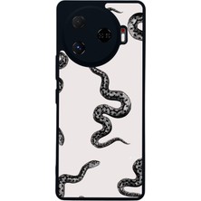 Scaleta Case Camon 30 Pro Uyumlu Yılan Tasarımlı Glossy Mat Siyah Silikon Telefon Kılıfı