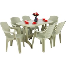 Norino Mandella Zeugma 70X120 Golf Koltuk 6 Kişilik Masa Takımı Çölbeji