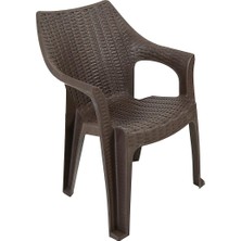 Norino Mandella Polo Rattan Koltuk (2 Adet) Kahverengi