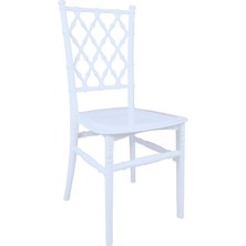 Norino Mandella Karmen Düğün Sandalyesi Model 3 (4 Adet) Beyaz