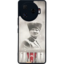 Scaleta Case Camon 30 Pro Uyumlu Atatürk Tasarımlı Glossy Mat Siyah Silikon Telefon Kılıfı