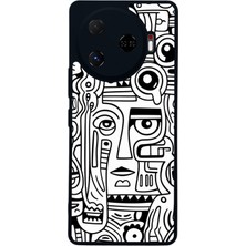 Scaleta Case Camon 30 Pro Uyumlu Vintage Tasarımlı Glossy Mat Siyah Silikon Telefon Kılıfı