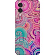 Lelia Samsung Galaxy S25 Edge Uyumlu Baskılı Şeffaf Telefon Kılıfı | Koleksiyon: Colorwave Flux