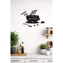 Coffee Time Dekoratif Duvar Saati – Mutfak Konseptli Fincan Tasarım Modern Duvar Dekoru